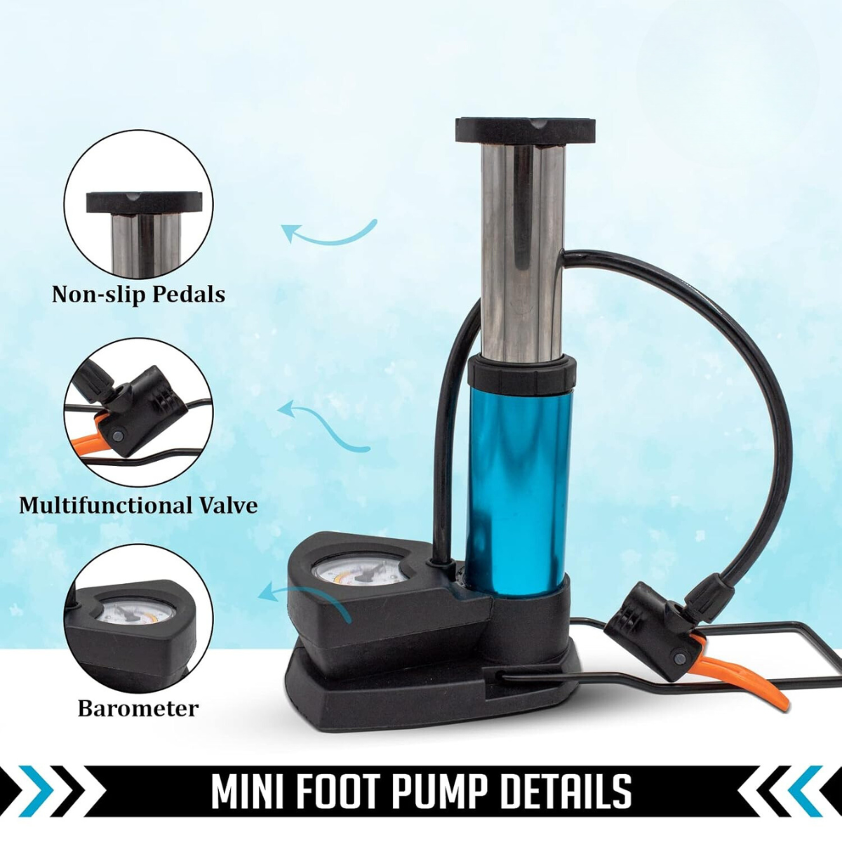 Foot Air Pump with Gauge